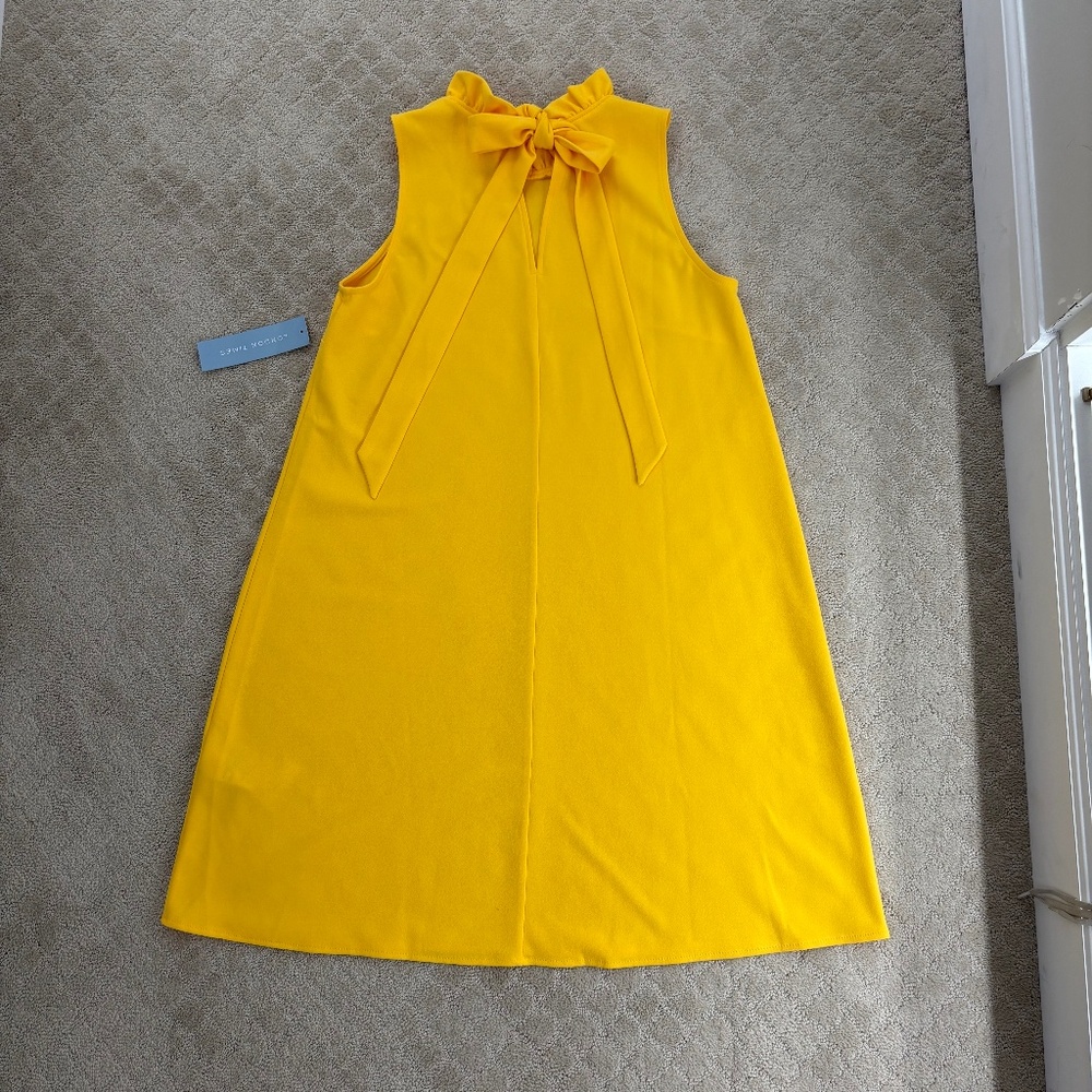 London Times Size M Yellow Go-Go Shift Dress